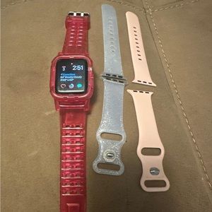 38 mm Apple Watch - Series 3 - $120 - 2 separate bands